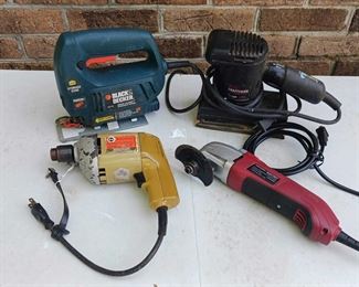 Jig Saw, Sander, Drill 