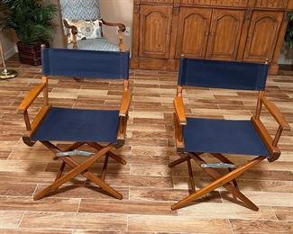 Pair of folding Directors chairs