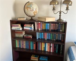 Dark Wood Wide Bookcase