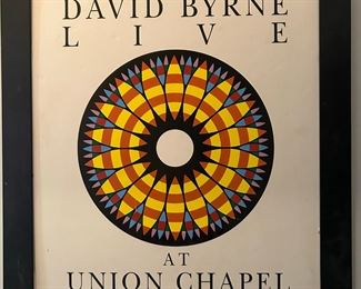 Framed print of David Byrne LIVE at UNION CHAPEL