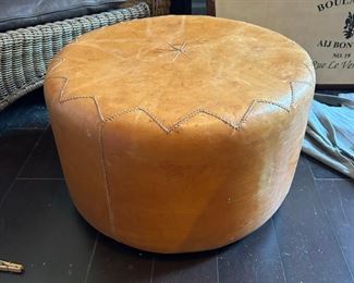 Hand stitched ottoman