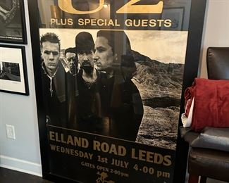 U2 Live Plus Special Guests framed poster measuring 45.25" x 65.25"