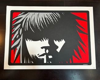 Jamie Hewlett numbered print, "Kid" subway poster