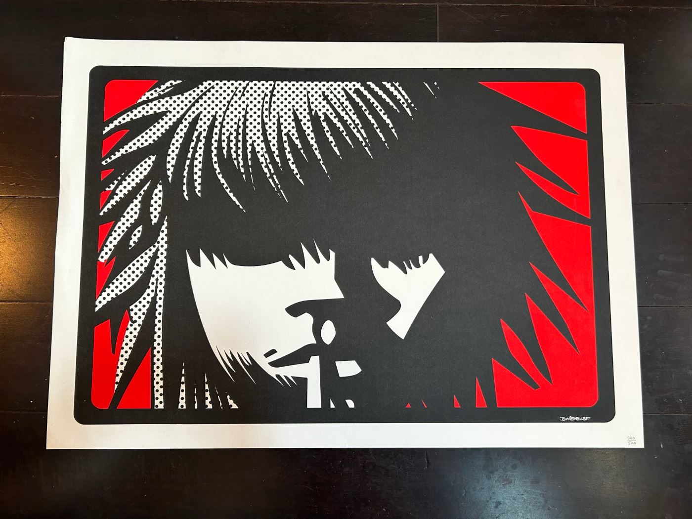 Jamie Hewlett numbered print, "Kid" subway poster