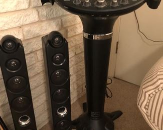 Karaoke Machine, speakers, mic, and discs--too fun!