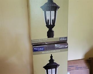 new, never used, post lamps