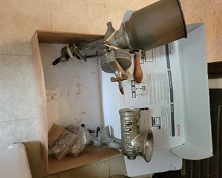 Vintage meat grinders