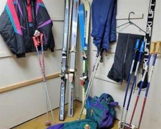 Clothing sold/ skis and some poles available 