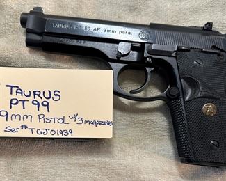 Taurus PT99 9mm Pistol w/3 Mags