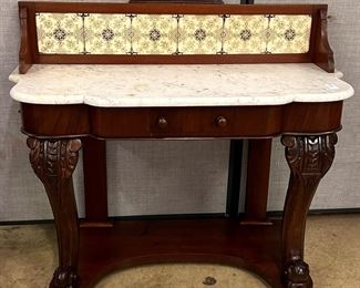 Marble Top Entry Table