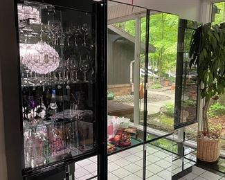 5 piece mirror and chrome hutch from Contemporary Interiors. 