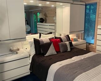 Lacquer bedroom furniture. - queen mattress