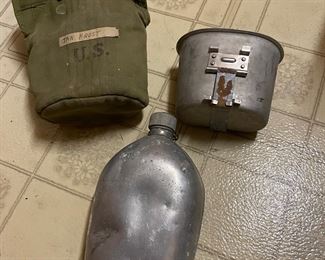 Canteen, cup and carrier from WWll