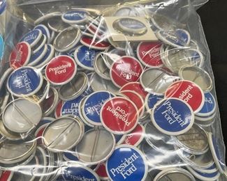Lots and lots of President Ford campaign buttons