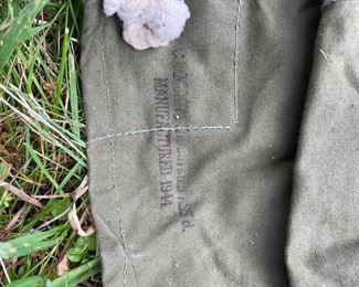 Date of manufacture of the US Army issued tent.