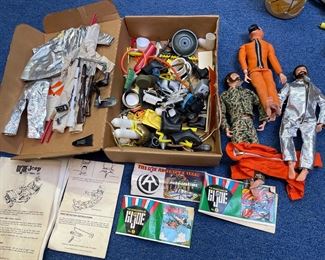 Large collection of GI Joe items. One of the GI Joes still talks. This will be sold as one lot.