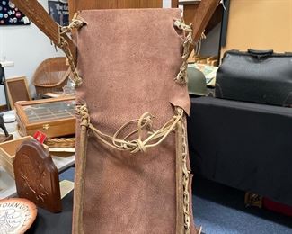 Chippewa tribe cradle board made by George Pine