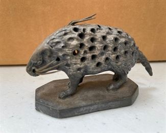 Antique Porcupine toothpick holder