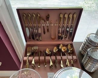 Gold plated flatware