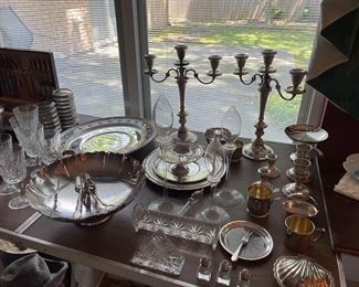 Sterling pieces and silver plated pieces