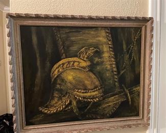 Helmet oil paintibg