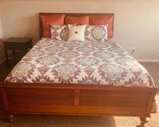 Ethan Allen California King  Sleep Number 2020  Sleigh Ethan Allen Bed Frame and Box Spring  - Guest Bedroom 