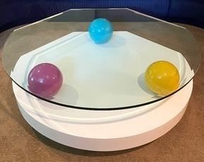 Contemporary Custom Coffee Table by Pierre Girard. Measures 48 x 53 x 19 inches