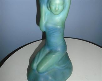 Damsel of Damascus figural lamp base 10 inches tall