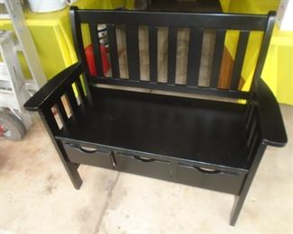 bench with drawers