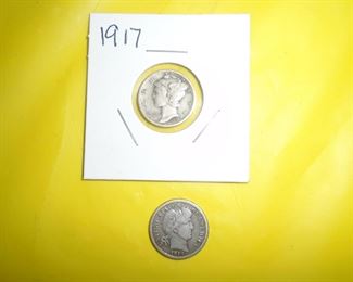 mercury and barber dimes