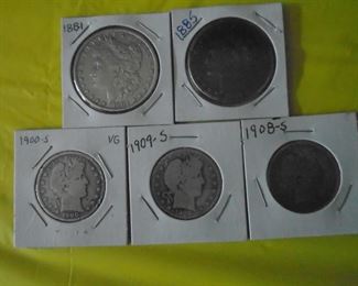 Silver dollars and halves