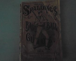 Spaulding baseball book dated 1878
