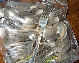 Set of sterling flatware