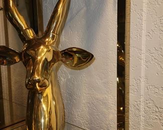 Brass deer head