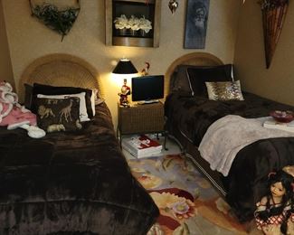 Twin wicker bed frames