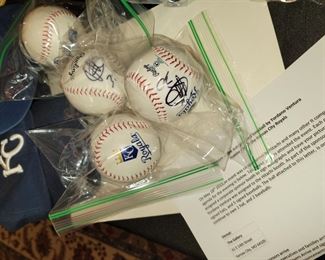 Signed Yordano Ventura baseballs - with paperwork