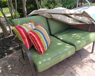 Outdoor loveseat & chair