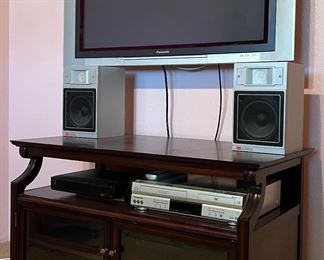 Bombay Media Stand, Panasonic TV, NEC 2-Way Speaker  