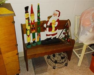 And painted folk art Christmas decorations