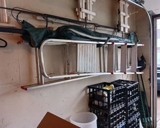 Aluminum ladder step ladder and extension ladder