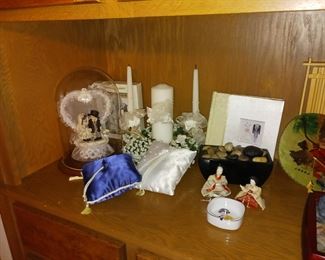 Vintage wedding cake topper and wedding ephemera