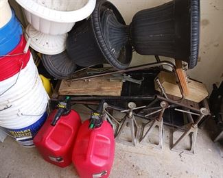 Gas cans and garden Planters plastic