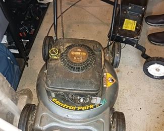 Vintage push lawn mower works