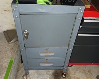 Vintage metal filing cabinet storage