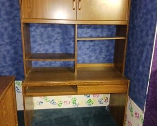 Computer desk / bookshelf storage