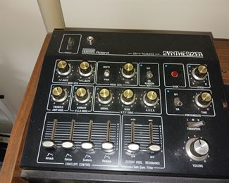 Vintage Roland synthesizer keyboard