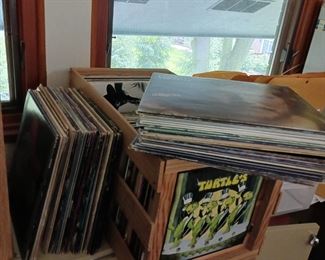 Vintage rock and roll LP records