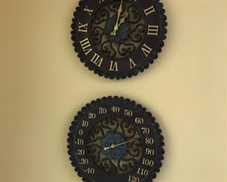 Clock, Thermometer