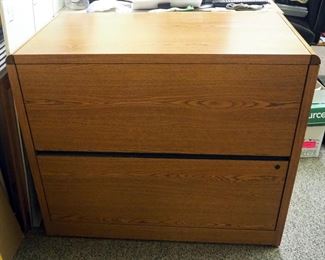 HON Wood Two Drawer Lateral Filing Cabinet, 30" x 36" x 20"
