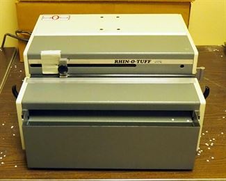 Performance Design Inc Rhin-O-Tuff Industrial Hole Puncher With Foot Pedal, Including Dyes, Spiral And Wir-O Punch, Powers On